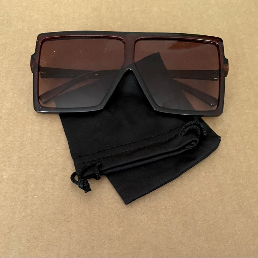 Fashion Square Oversized Sunglasses | Brown